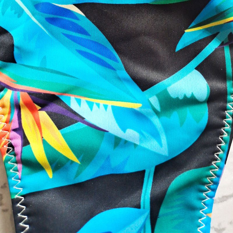 New Printed Women's Sexy Two-Piece Bikini Brazilian Hot Spring V-String Swim Bottoms_voghion.com