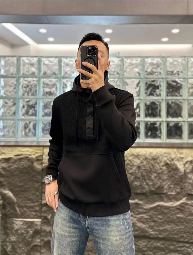 Novo moletom masculino outono inverno versátil estilo simples e preguiçoso patchwork manga comprida_voghion.com