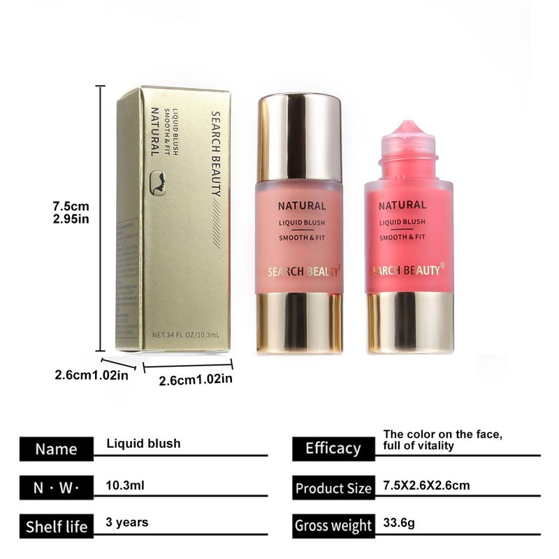 Blush SEARCH BEAUTY New Small Dropper Liquid Blush Waterproof And Sweat Proof Small Portable Blush_voghion.com