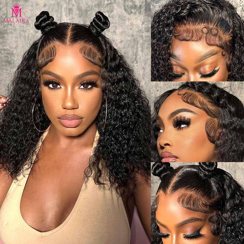 Parrucca per capelli umani ricci Bob 12 pollici 13x4 parrucca anteriore in pizzo pre pizzicata densità 180% parrucche Bob ricci profondi vergini brasiliani capelli umani_voghion.com