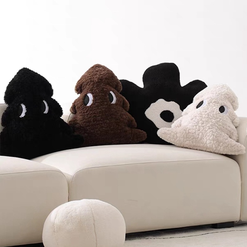 INS Cute Big Eyed Pine Tree Pude Plys Legetøj Hjemmesofa Vinduespude Pude Julegave_voghion.com