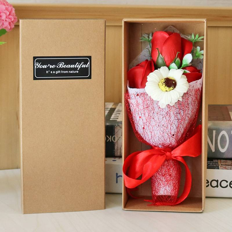 Rose Soap Bouquet Gift Box Birthday Gift Small Gift Activity Practical Carnation Simulation Flower Small Bouquet_voghion.com