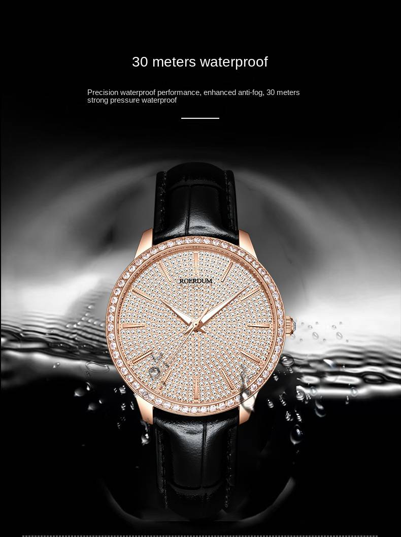 „ROERDUM Cosmic“ serija – prabangaus stiliaus mechaninis laikrodis su auksiniu ciferblatu, pilnais deimantais, vyriškas laikrodis su „Apollo Belt RA6960“_voghion.com