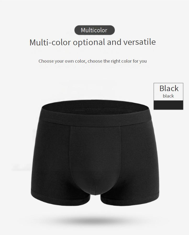 Sous-vêtements pour hommes en coton à fibres longues, sous-vêtements classiques pour hommes, caleçons boxeurs respirants antibactériens taille moyenne en pur coton_voghion.com