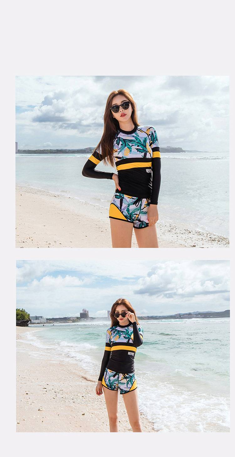 Traje de baño de dos piezas para hombre y pareja de alta gama, ideal para surf y buceo en la playa, de secado rápido para mujer._voghion.com