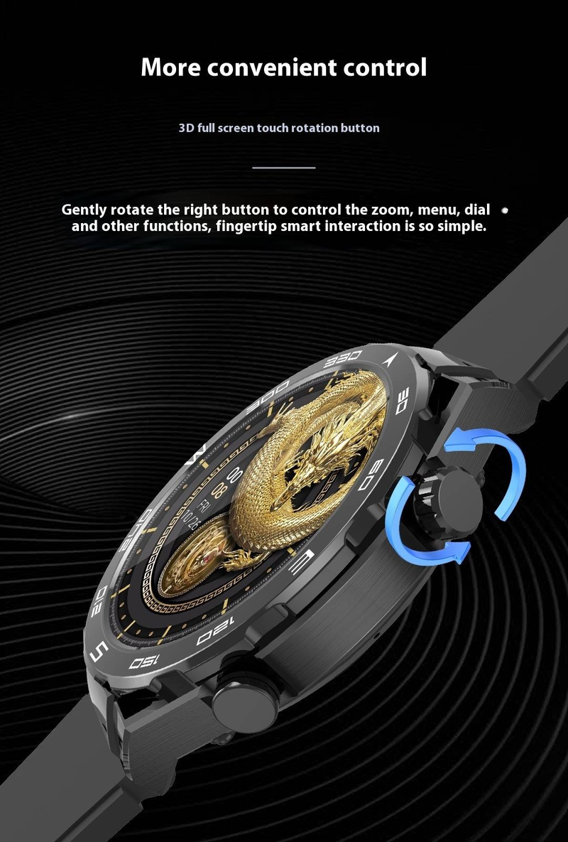 Master GT6 Smart Sports Watch - Heart Rate & Blood Pressure Monitor, Bluetooth Calling, Alipay Payment_voghion.com