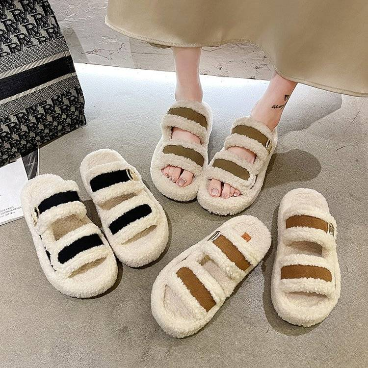 Nuove pantofole soffici Boken da donna da indossare all'aperto in autunno e inverno_voghion.com