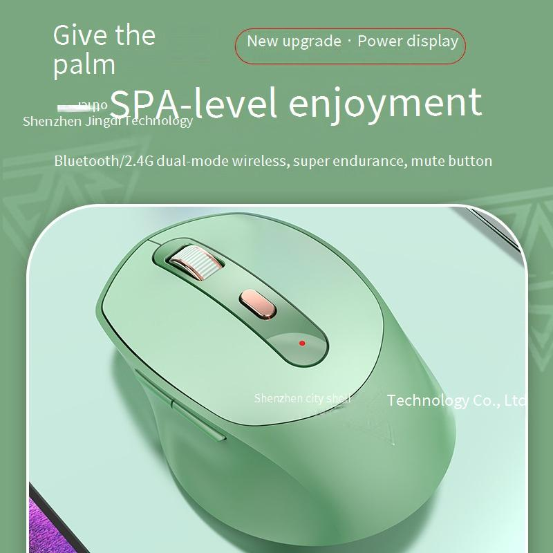 Souris sans fil Bluetooth Jingdi M20, double mode, clic silencieux, rechargeable, ergonomique, pour ordinateur portable (1600 DPI, 6 boutons, portée de 10 m)_voghion.com