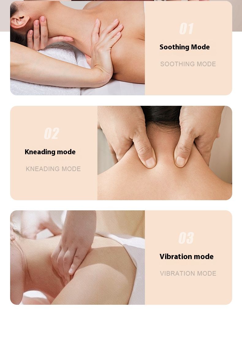 2-Node Electric Neck Massager – 5-Mode Shiatsu & Kneading Cervical Pillow With Heat, USB-Powered For Home/Office/Travel (Model H81, White)_voghion.com