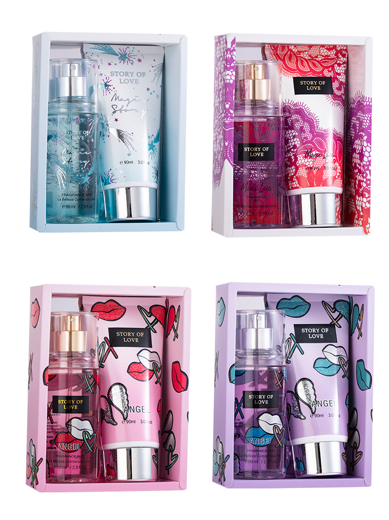 2023 Nieuwe Hot Sale Parfum Body Milk voor Mannen en Vrouwen Set Body Spray, Aanhoudende Geur in Europa en Amerika_voghion.com