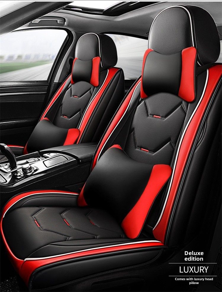 Automobilio pagalvė „Four Seasons“ tinka mielas „viskas įskaičiuota“ sėdynės užvalkalas Vasarinis visiškai uždaras sėdynės pagalvėlė Goddess odinis sėdynės užvalkalas Naujas_voghion.com