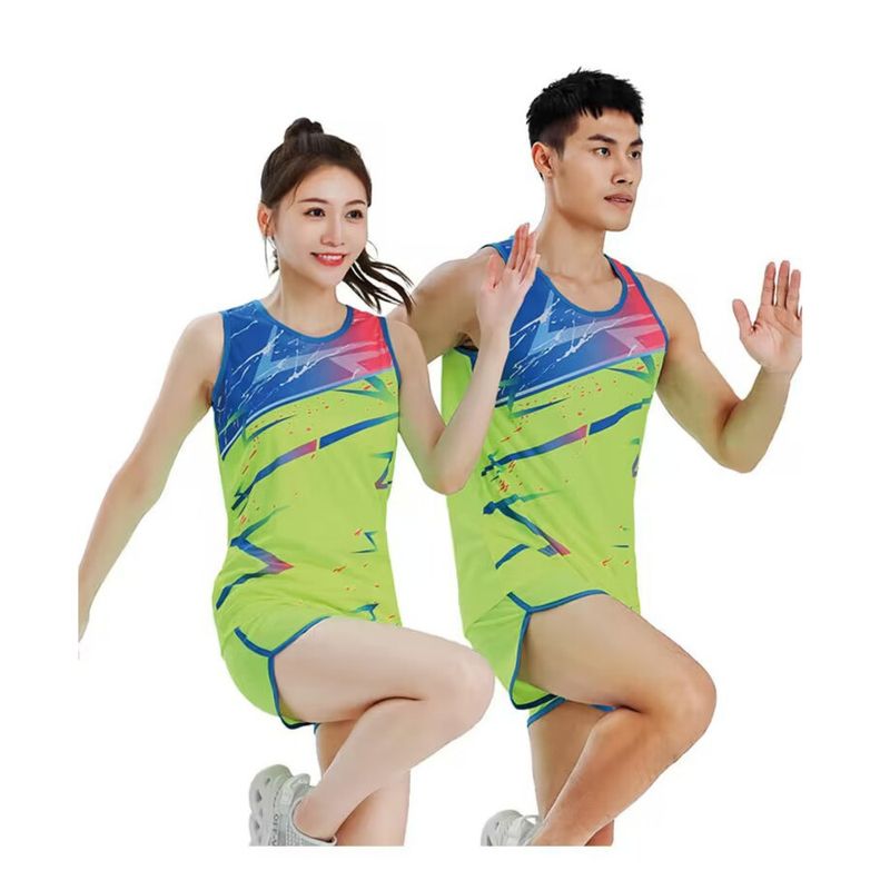Ensemble de sport pour homme et femme, gilet et short de marathon, entraînement de vitesse, survêtement, compétition, sprint, course à pied_voghion.com