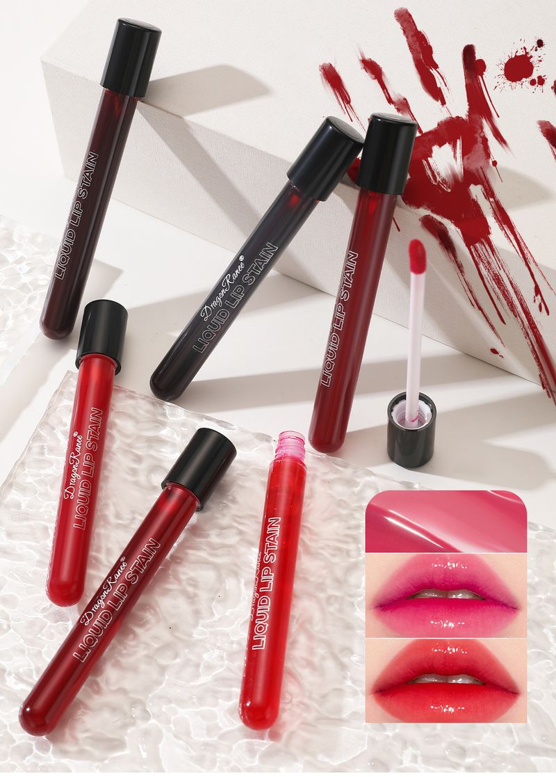 Halloween Lip Glaze & Lip Stain - Shiny, Hydrating Lip Color, Blood Plasma-Like Lipstick, Vampire-Themed Lip Makeup_voghion.com