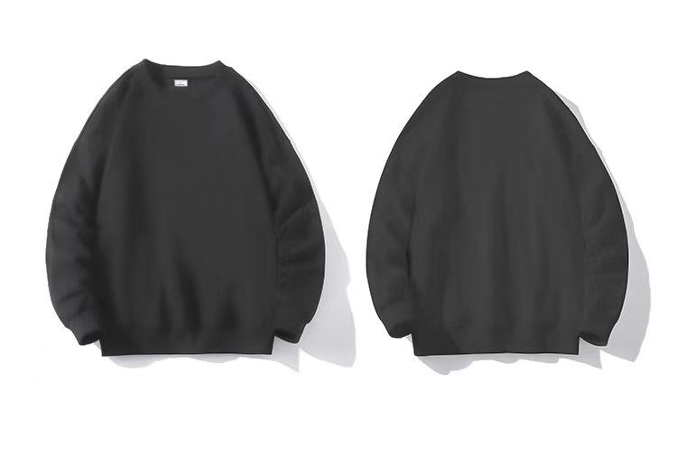 Thick Velvet Regular Anti Cotton Round Neck Sweatshirt For Both Men And Women, Solid Color Blank Version Jacket_voghion.com