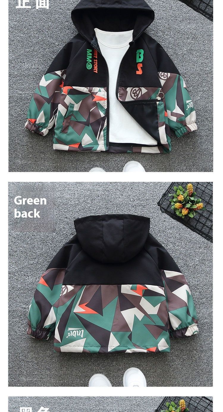 Chaqueta de asalto de camuflaje para niños guapos para la primavera de 2024, chaqueta cortavientos informal, marca de moda para bebés_voghion.com