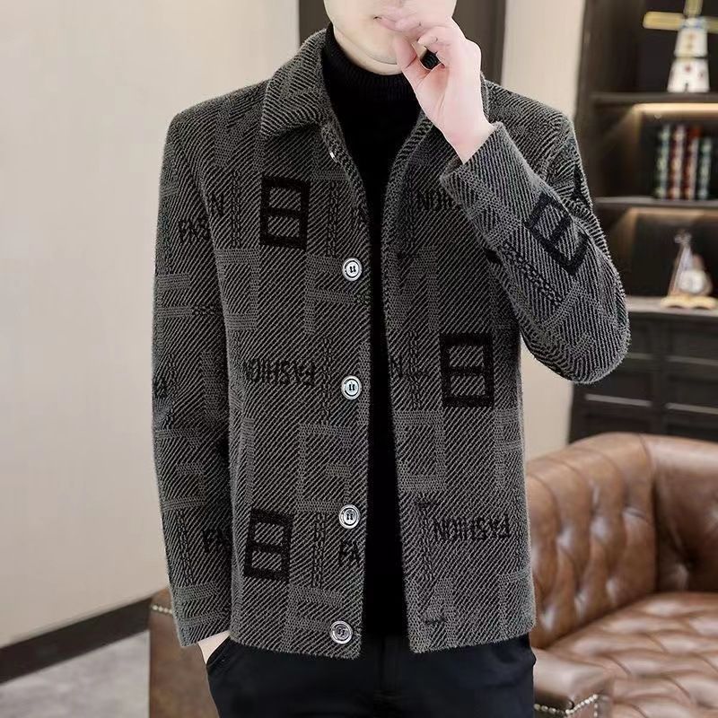 Herren Herbst Winter Neue High-End Kurzer Wollmantel Koreanische Version Warme Und Dicke Freizeitjacke_voghion.com