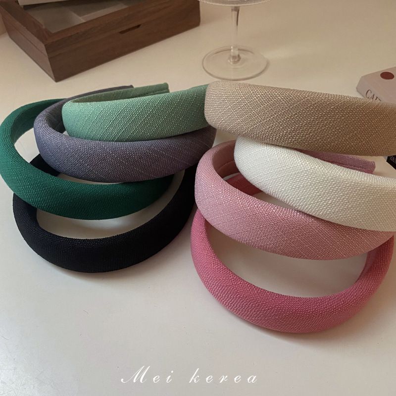 Farbblock-gewebtes Stirnband Herbst Winter Vielseitiges High-End-Haarband für Frauen Süßes Haar-Accessoire im neuen Stil_voghion.com