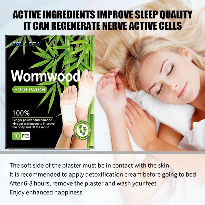 SOL LORA Moxibustion Relives Fatigue and Helps Sleep Care Moxa Foot Patch_voghion.com