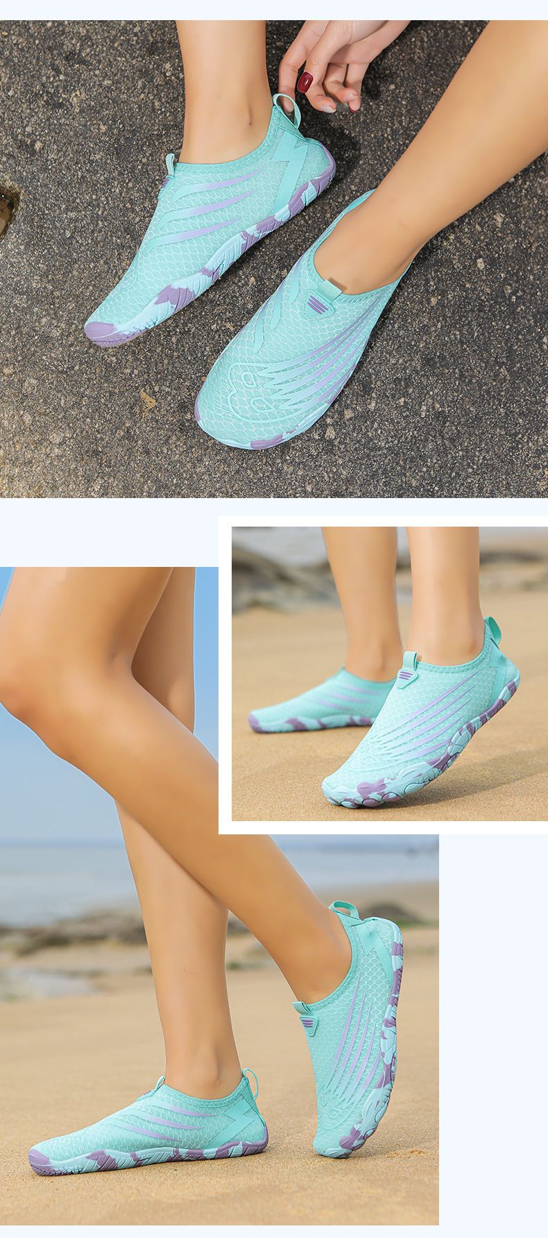 Outdoor New Beach For Men And Women, Water Wading Shoes, Non-Slip, Cut-Resistant, Breathable, Soft Sole, Quick-Drying_voghion.com