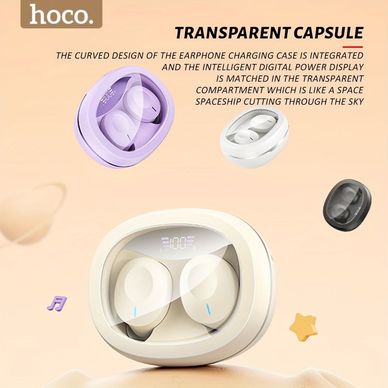 HOCO EQ3 Neue Upgrade-Ohrhörer mit Geräuschunterdrückung, kabelloses 5.3-Headset, Gaming-Ohrhörer mit geringer Latenz, Ohrhörer mit HD-Musiksound, Ohrhörer zum 7-stündigen Genießen,_voghion.com