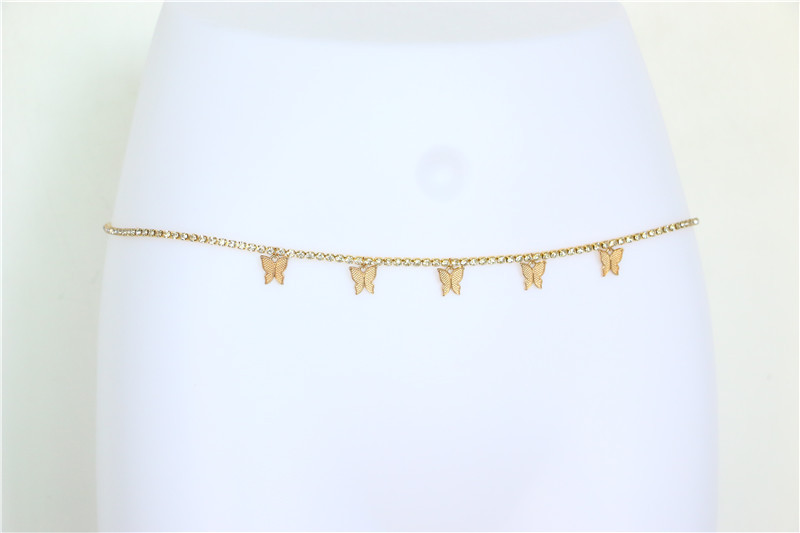 Ornamento della vita della catena della vita della catena della vita della catena del trapano di fila singola del pendente della farfalla del strass di personalità di modo_voghion.com