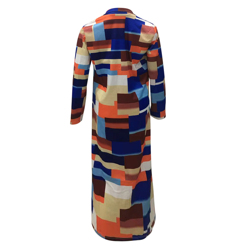 2021 Autumn Winter New Trench Plus Size Plaid Print Double-Breasted Turn-Down Collar Coat Women's Clothing_voghion.com