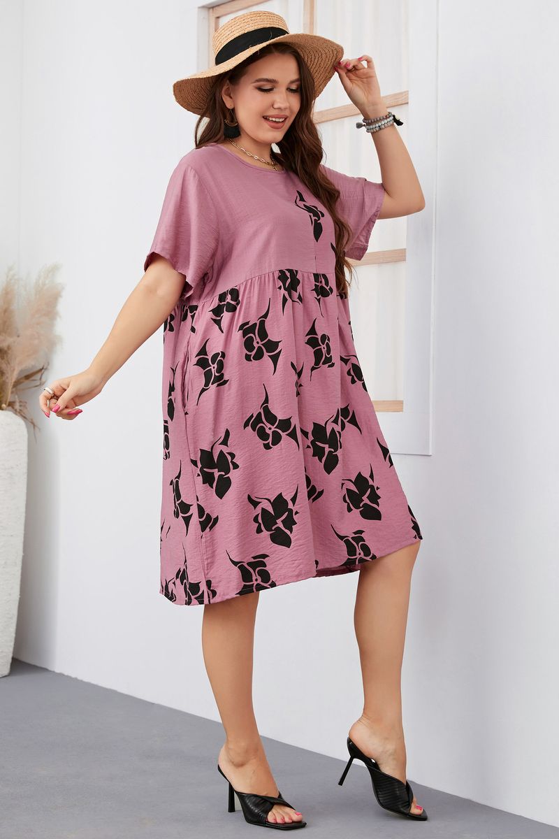 Women's temperament commuting loose plus-size dress women's clothing_voghion.com