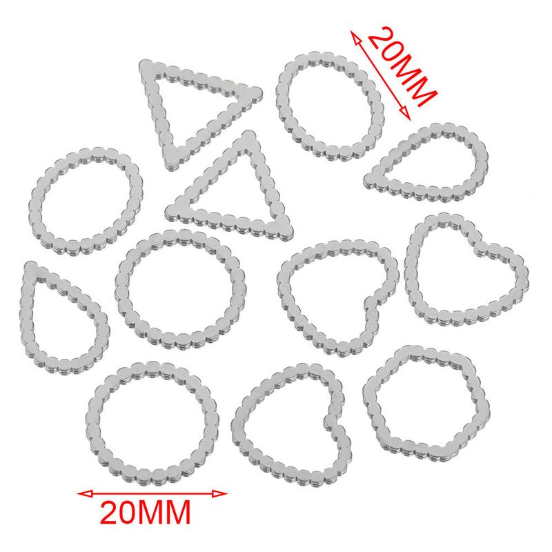 Anello a forma di cuore in acciaio inossidabile con goccia ovale e orecchini fai da te, accessori per gioielli fatti a mano_voghion.com