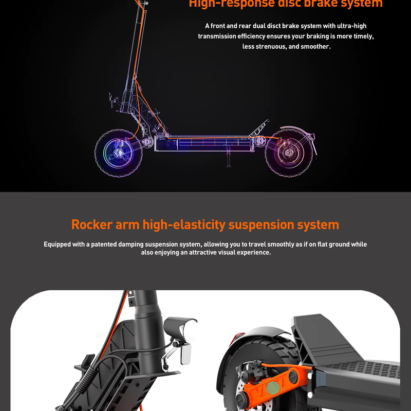 JOYOR S5 Pro elektrische scooter met ABE-certificering 10-inch banden 48V 26Ah-accu, 500W-motor, 25 km/u maximale snelheid 70-100 km bereik_voghion.com