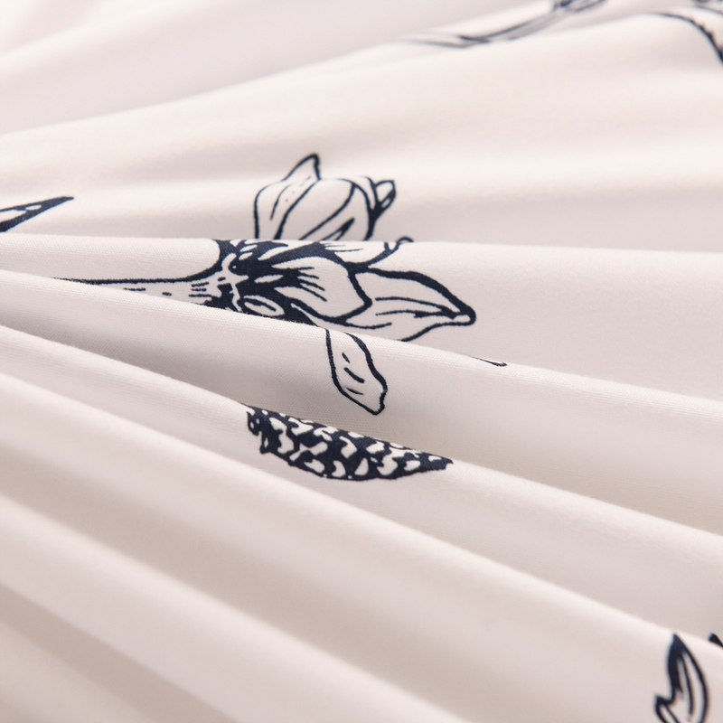 Soft Fiber Duvet Cover Quilt Cover Three Piece Bedding Set_voghion.com