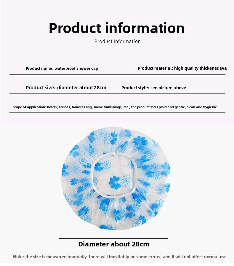 Cuffia da doccia riutilizzabile per uomo e donna - Protezione impermeabile per capelli con elastico regolabile (perfetta per il bagno, il nuoto e la cura dei capelli)_voghion.com