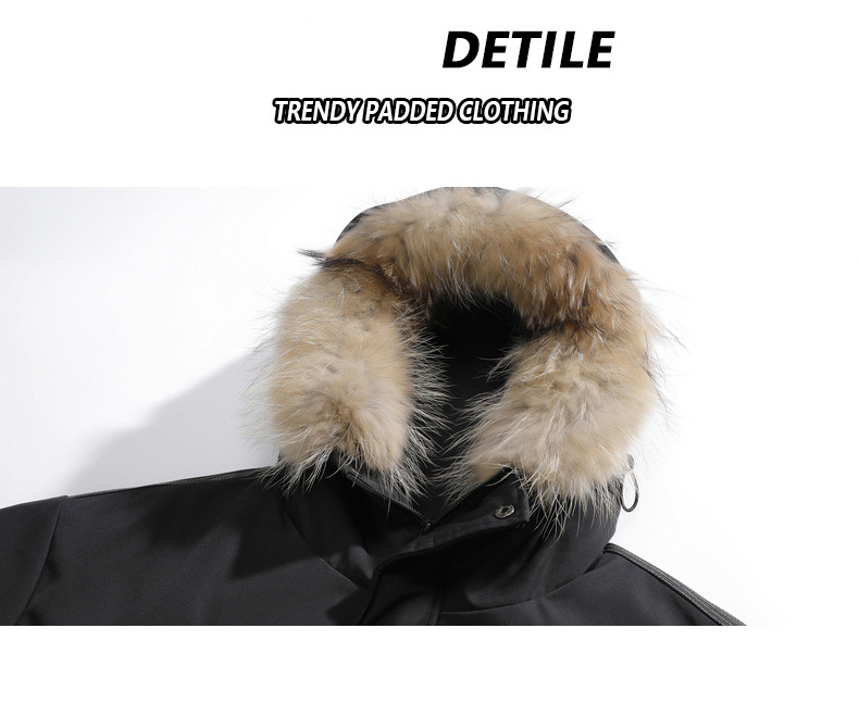 Men's Clothing Winter Lightweight Down Jacket With Fur Collar And Hood, Warm And Lightweight Duck Down Parka For Teenagers_voghion.com