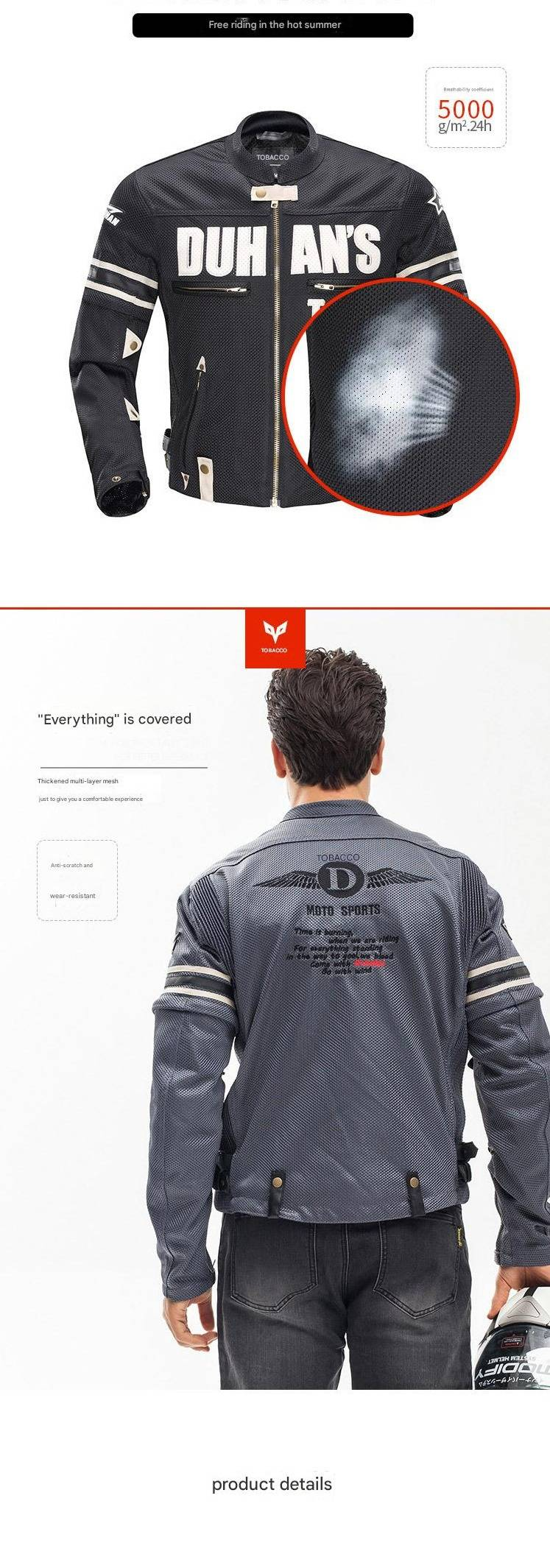 Maglie da corsa NOKO-Dukhan, maglie da moto fuoristrada da uomo e maglie estive in rete per moto._voghion.com