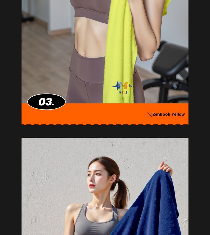 Hochwertiges Mikrofaser-Sporthandtuch – Ultraschnell absorbierendes (0–5 Jahre) Trainingshandtuch mit rutschfestem Griff, mehrere Größen für Fitness, Yoga und Laufen_voghion.com