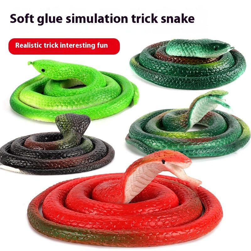 Rubber 75cm prank scary creative soft rubber snake toy_voghion.com