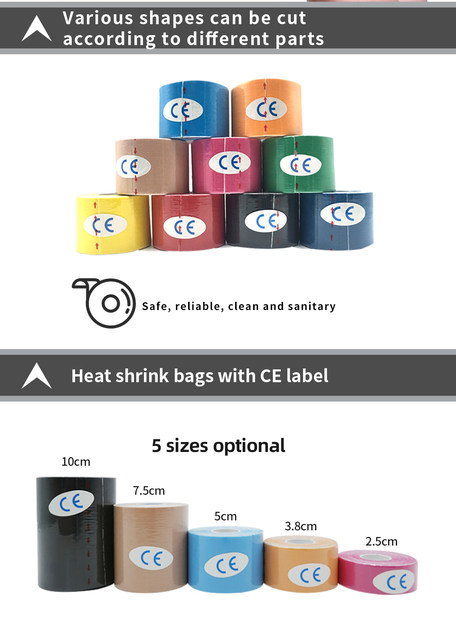 Cotton Kinesiology With Prints 5CM 5M Roll For Muscle Support Sports Tape_voghion.com