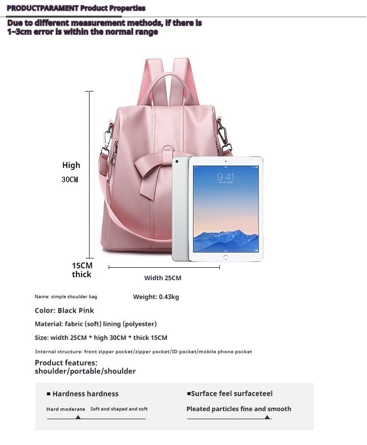 2023 New Fashionable Popular Women's Sweet and Ladies PU Backpack Bow Small Bag_voghion.com