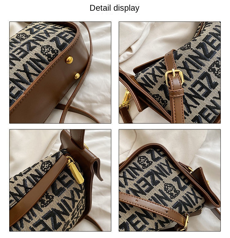 Senior handbag women's summer new temperament shoulder bag crossbody bag Tote bag canvas stitching handbag_voghion.com
