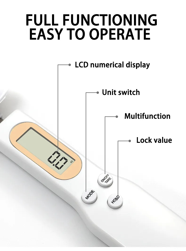 1pc lcd digital medição ajustável pesando colher balança de cozinha colher de medição eletrônica café em pó escala de cozimento_voghion.com