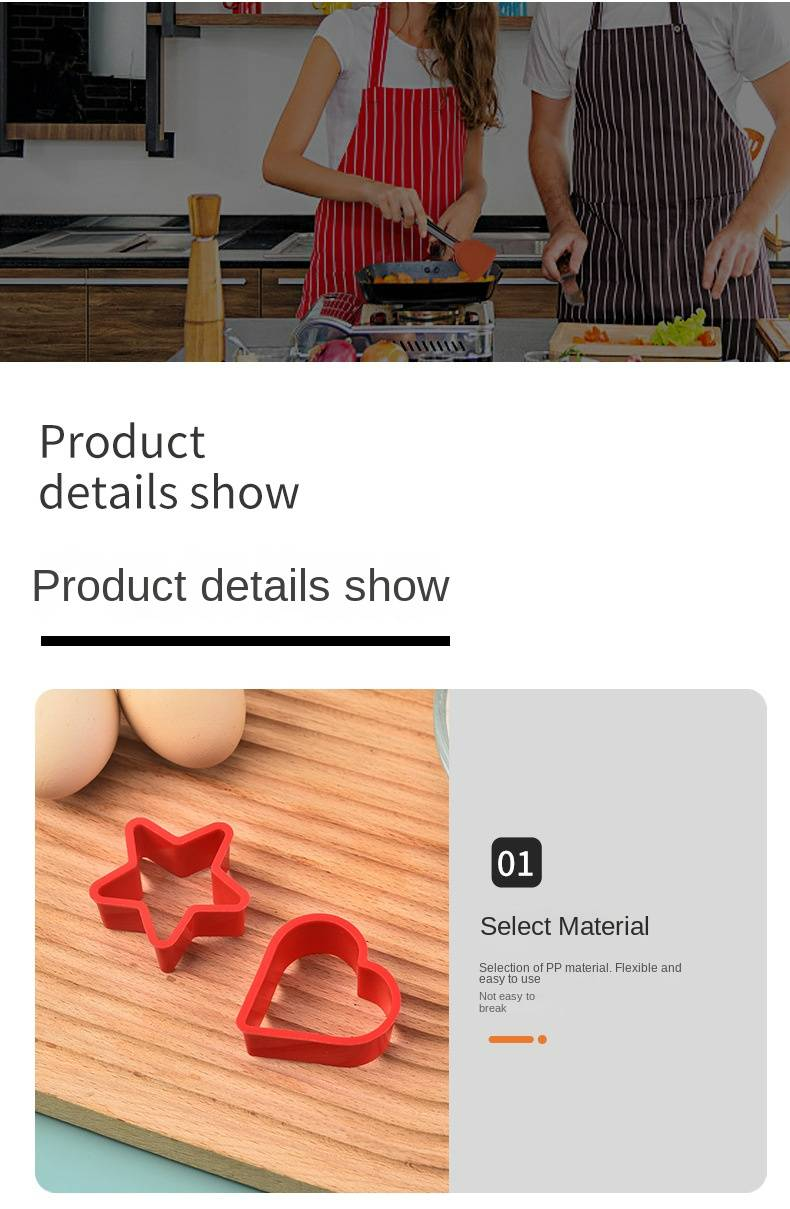 Set van 6 kunststof koekjesvormpjes, creatieve doe-het-zelf koekjesvormen voor thuiskeuken bakgereedschap_voghion.com