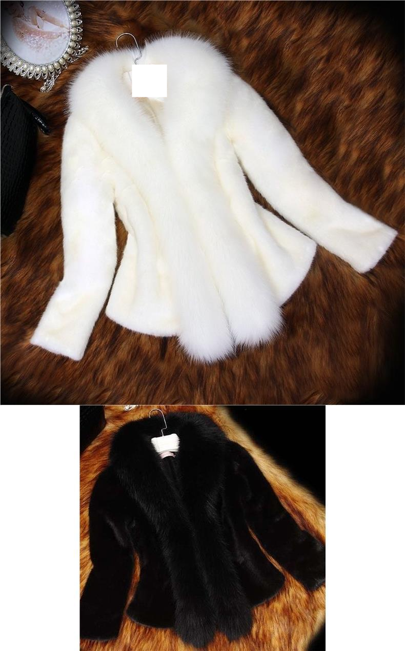 Ropa de mujer Abrigo de piel de invierno nuevo Abrigo de piel de visón de conejo de estilo corto para mujer Cuello de piel ajustado para mujer_voghion.com