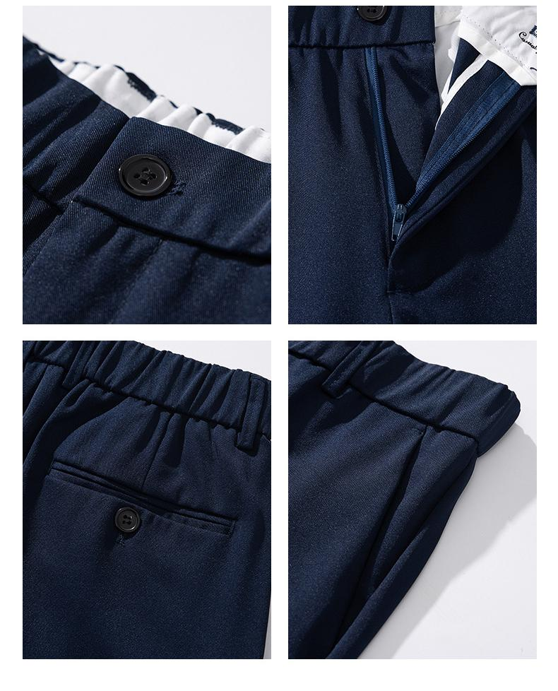 Herrenbekleidung Vier Jahreszeiten Neun Punkte Hose Herren Elastische Taille Bequeme Allgleiches Freizeithose Herren Südostasien Mode Einfache Hose Herren_voghion.com