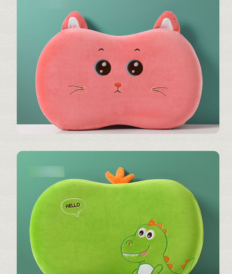 Bedding Pillows Cat Belly Pillow Cervical Vertebra Protection Children Pillow Cartoon Pillowcase Memory Pillow Slow Rebound Memory Foam Pillow_voghion.com