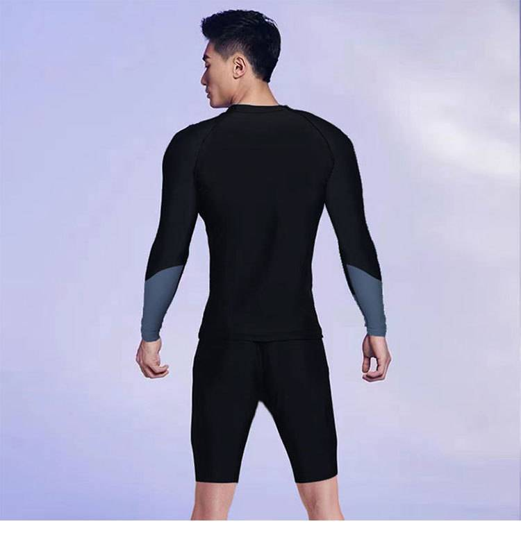 Traje de buceo de secado rápido con protección solar para hombre, conjunto de dos piezas de manga larga y pantalón largo para mujer, traje de baño de surf de secado rápido con protección solar._voghion.com