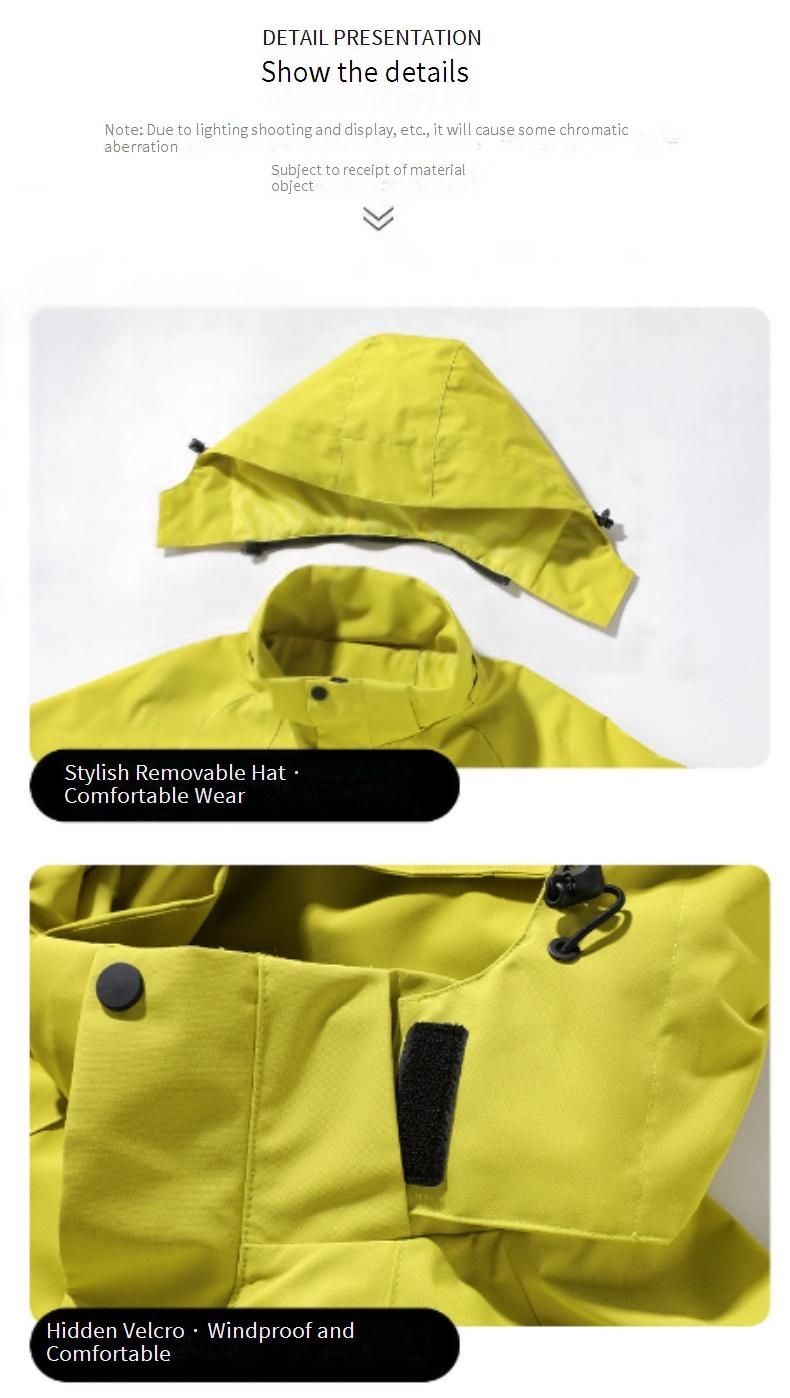 Unisex Couple's Outdoor Windproof Hooded Jacket - Sporty Pullover Anorak With Color Block Design_voghion.com