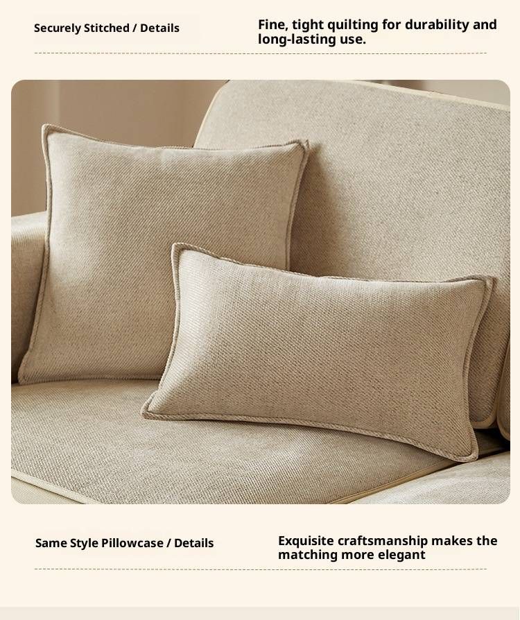 Copridivano in ciniglia di alta qualità: antigraffio, vestibilità universale, protezione antiscivolo per divani componibili e divani a due posti_voghion.com