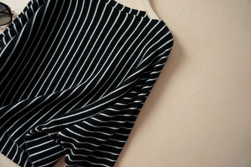 ragazza Autunno Inverno Nuovo Maglione a pipistrello a righe verticali da donna Top DJ-9990 Moda_voghion.com