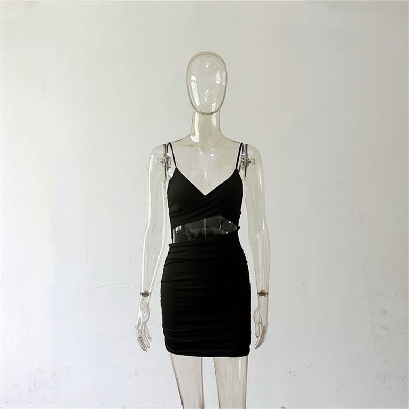 2024 Vestito da donna con cinturino francese, sexy, con marsupio stretto e cintura alla moda_voghion.com