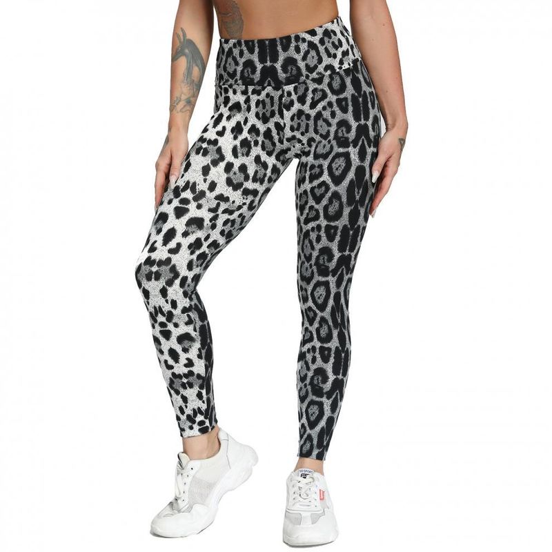 Women's yoga Pants Leopard Print Large Size Printed Pocket Slim Butt Lifting Sports Yoga Pants Leggings XY6645_voghion.com