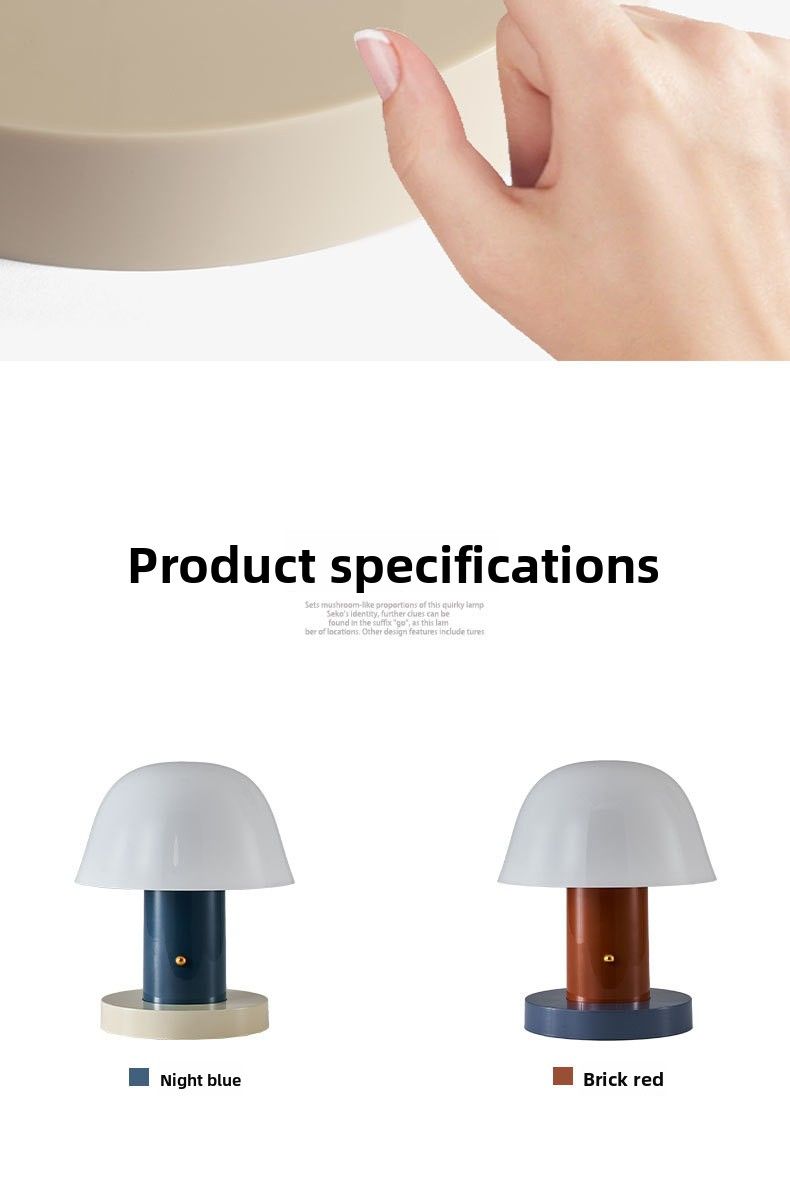 Danish Setago JH27 Mushroom Table Lamp Nordic Rechargeable Decorative Dimmable Portable Atmosphere Night Light_voghion.com